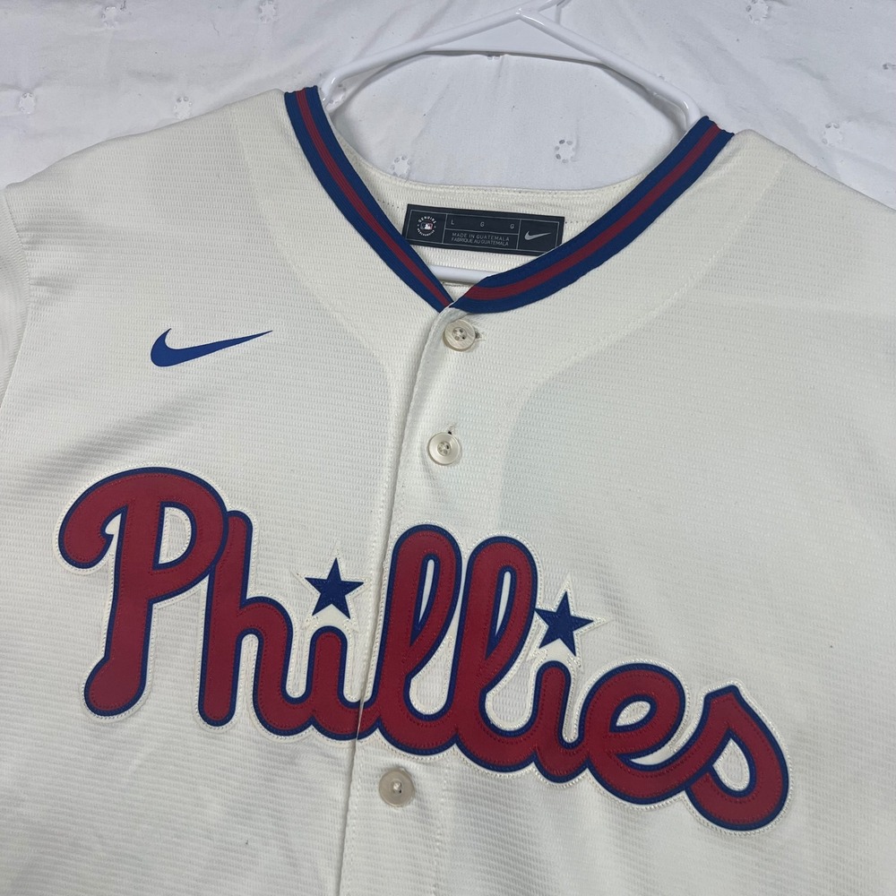 Nike MLB Philadelphia Phillies Bryce Harper Cream Jersey Mens Large #3